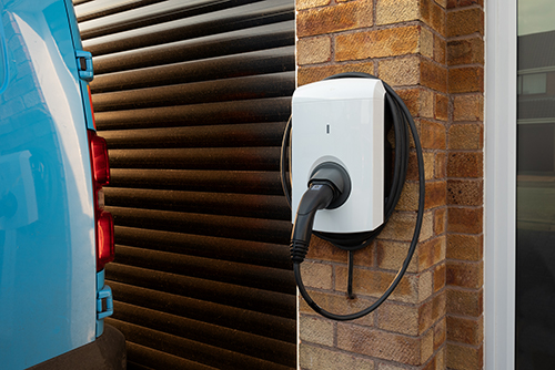 ev charger on wall